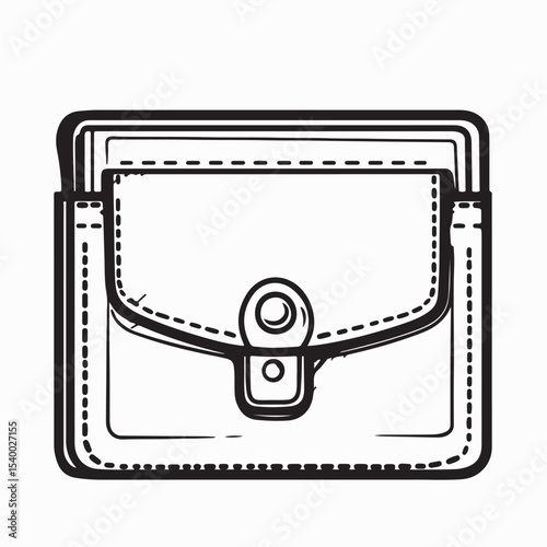 Wallet Vector Images. Simple Wallet Vector Illustration Isolated On White Background.