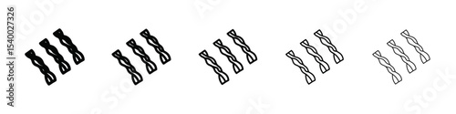 gemelli icon isolated vector on white background set