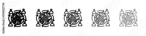 globalization icon isolated vector on white background set