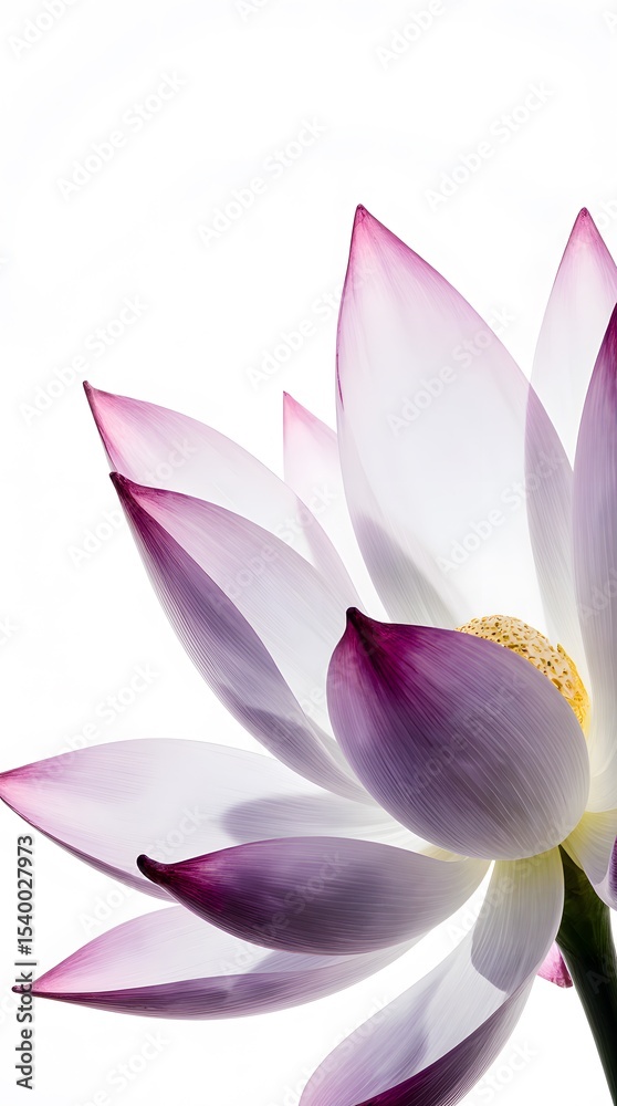 Fototapeta premium Pink Lotus Flower Blossom on White