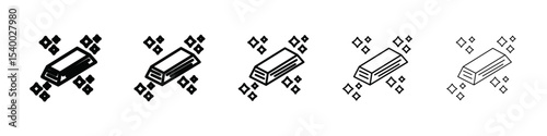 gold bars icon isolated vector on white background set