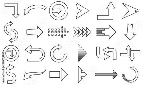 Flat arrow icon.  Black arrows vector icon. vector illustration. Pictograms and infographics for mobile apps. 