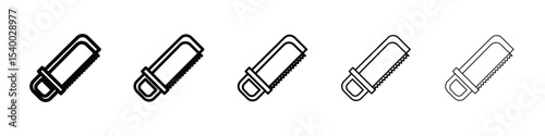 hacksaw icon isolated vector on white background set