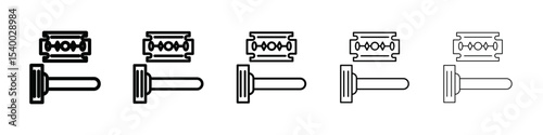 Hair removing razor icon isolated vector on white background set