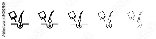 hair transplant icon isolated vector on white background set