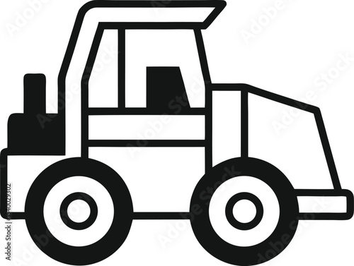 tractor silhouette vector