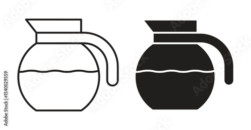 Coffee pot icon for social media, app, and web design. Vector illustration.
