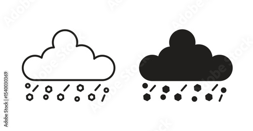 Cloud hail icon