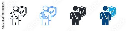 Accident Icon Set Multiple Style. Design In Outline, Blue, Glyph, Dual Tone