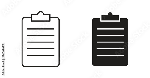 Clipboard icon Logos. Flat Vector Icon Design Template