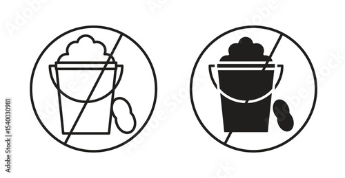 Cleaning bucket with sponge sign