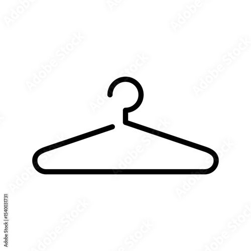 Hanger line icon. Fashion and beauty concept. Wardrobe, laundry, or boutique themes. Garment care, laundry, or dry cleaning. Apparel branding, e-commerce idea. Clothes symbol. Vector flat illustration