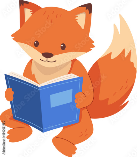 Fox Reading a Book

