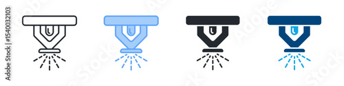 Sprinkle Icon Set Multiple Style. Design In Outline, Blue, Glyph, Dual Tone