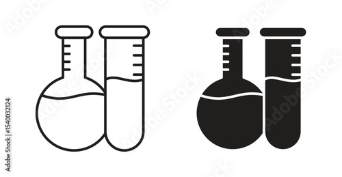 Chemistry icon Logos. Flat Vector Icon Design Template