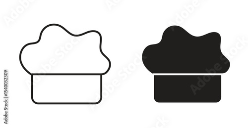Chef hat icon Logos. Flat Vector Icon Design Template