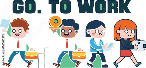 Cartoon vector illustration of children, a girl in a cafe, and a boy in a shop, celebrating a birthday with cake and gifts