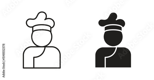 Chef icon Logos. Flat Vector Icon Design Template