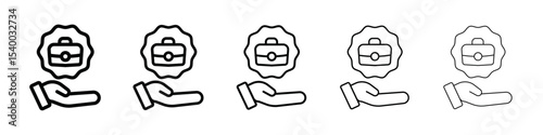 Job opportunity icon isolated vector on white background set