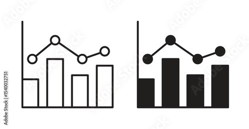 Chart histogram icon