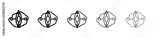 kayak icon isolated vector on white background set