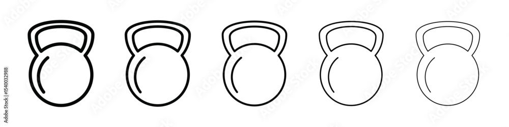 kettlebell icon isolated vector on white background set kettlebell icon isolated vector on white background set