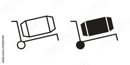 cement mixers icon for social media, app, and web design. Vector illustration.