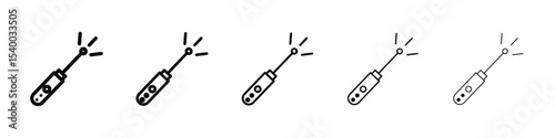 laser icon isolated vector on white background set