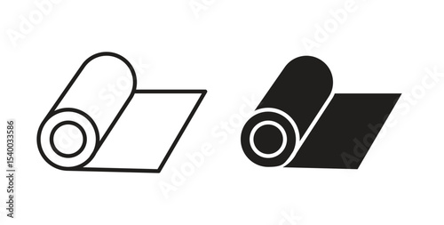 Carpet roll icon Logos. Flat Vector Icon Design Template