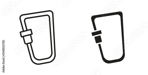 Carabiner icon Logos. Flat Vector Icon Design Template