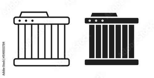 car radiator icon Logos. Flat Vector Icon Design Template