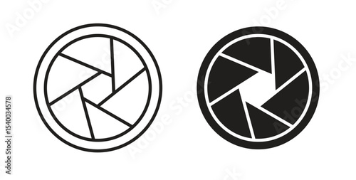 Camera shutter icon Logos. Flat Vector Icon Design Template