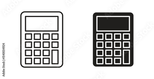 Calculator icon Logos. Flat Vector Icon Design Template