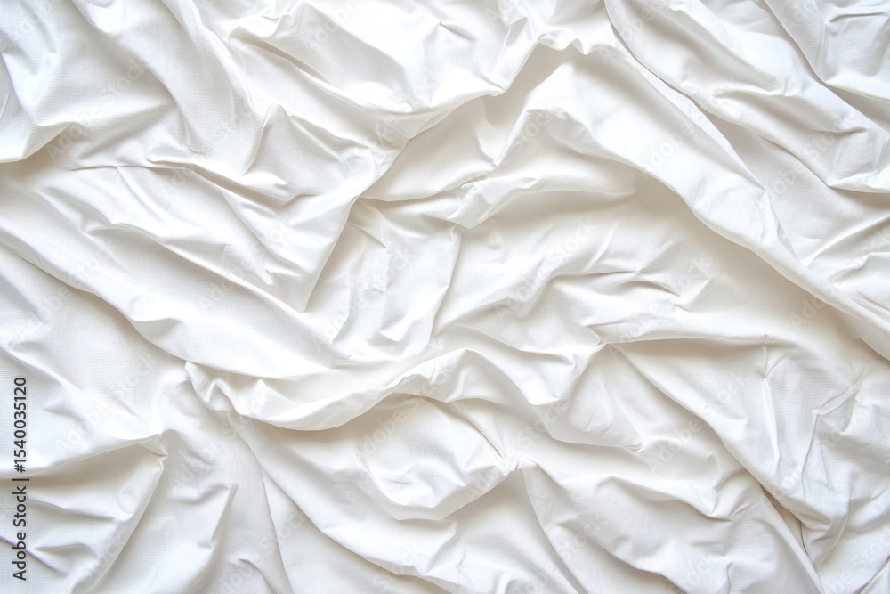 Fototapeta premium Wrinkled white fabric texture (3)
