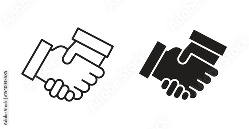 Business deal icon Logos. Flat Vector Icon Design Template