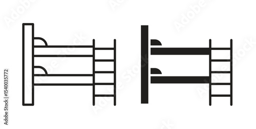 Bunk bed icon for social media, app, and web design. Vector illustration.