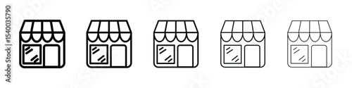 Marketplace icon isolated vector on white background set