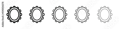 mirror Icon isolated vector on white background set