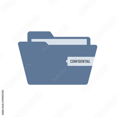 Confidential File Folder Icon: Secure Data Storage Symbol.