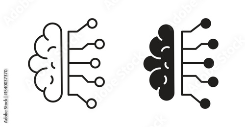 Brain circuit icon