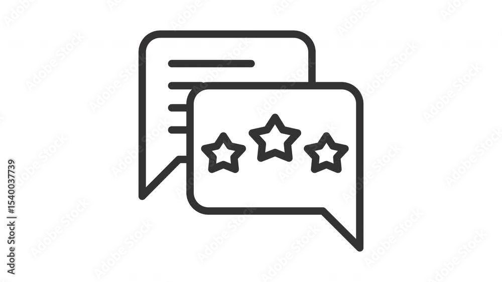 animated feedback icon. Perfect for website, digital, online, computer, animation, technology, internet, retail, store, marketing, website, commerce, web, shop, delivery, market, network