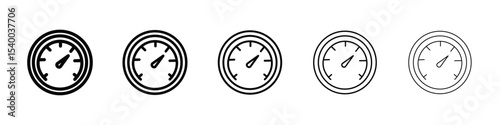 Network speed test icon isolated vector on white background set