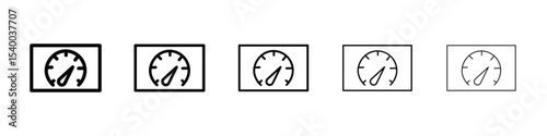 Network speed test icon isolated vector on white background set