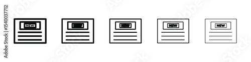 news feed icon isolated vector on white background set