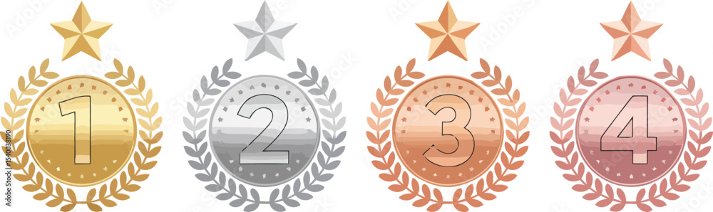 Obraz premium Gold, Silver, Bronze