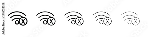 offline icon isolated vector on white background set