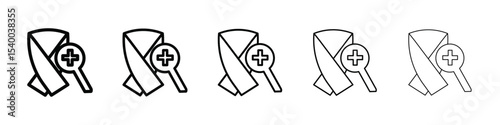 oncology department icon isolated vector on white background set