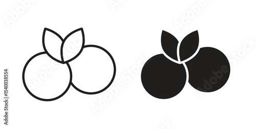 Blueberry icon Logos. Flat Vector Icon Design Template