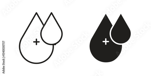 Blood drops icon Logos. Flat Vector Icon Design Template