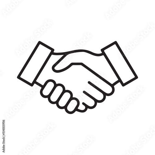 Handshake Symbol of Agreement, Partnership, and Collaboration